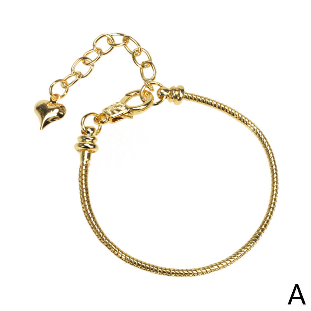 Pulseras De Cuentas De Cobre Chapado En Oro De Serpiente Del Alfabeto Al Por Mayor